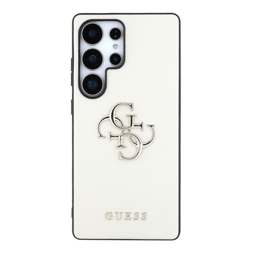 Guess для Galaxy S25 Ultra чехол PU Grained leather 4G Big metal logo Hard Beige