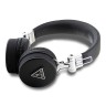 Guess наушники беспроводные накладные Bluetooth HP Round ENC Grained PU Triangle Metal Logo Black