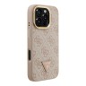 Guess для iPhone 16 Pro Max чехол PU 4G Triangle metal logo and Camera Stand Hard Pink (MagSafe)