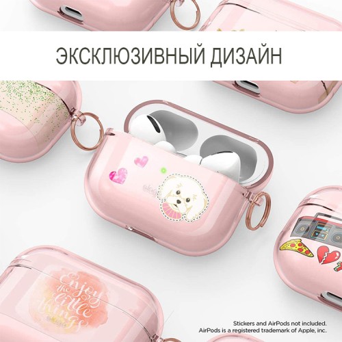 Чехол Elago Clear Hang case для AirPods Pro, розовый