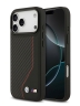 BMW для iPhone 17 Pro чехол M-series PU Carbon/Smooth Metal logo Hard Black/Red (MagSafe)