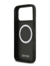 BMW для iPhone 17 Pro чехол M-series PU Carbon/Smooth Metal logo Hard Black/Red (MagSafe)