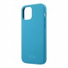Чехол MINI Liquid Silicone Laser logo для iPhone 12 | 12 Pro, голубой