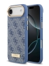 Guess для iPhone Air чехол PU 4G Plate metal logo and Gold camera Hard Blue (MagSafe)
