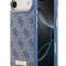 Guess для iPhone Air чехол PU 4G Plate metal logo and Gold camera Hard Blue (MagSafe)
