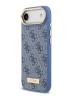 Guess для iPhone Air чехол PU 4G Plate metal logo and Gold camera Hard Blue (MagSafe)