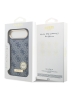 Guess для iPhone Air чехол PU 4G Plate metal logo and Gold camera Hard Blue (MagSafe)