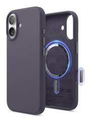 Elago для iPhone 17 чехол Magnetic Silicone Deep Lavender (MagSafe)