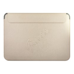 Чехол Guess Sleeve Saffiano Script logo для ноутбука до 13 дюймов, золотой