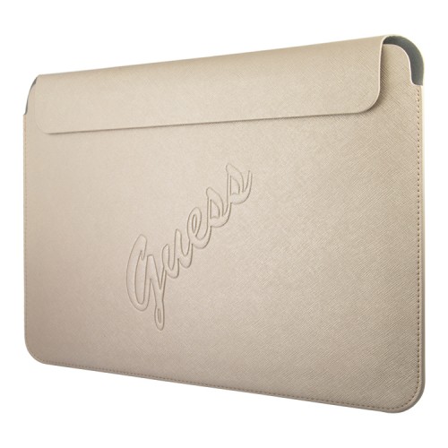 Чехол Guess Sleeve Saffiano Script logo для ноутбука до 13 дюймов, золотой
