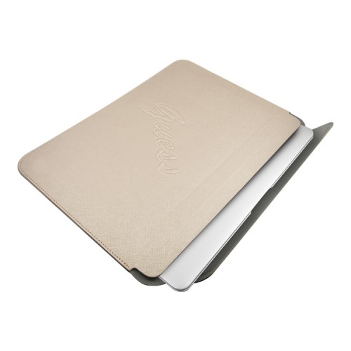 Чехол Guess Sleeve Saffiano Script logo для ноутбука до 13 дюймов, золотой