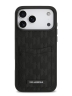 Karl Lagerfeld для iPhone 17 Pro чехол PU Saffiano Monogram with Cardslot Hard Black