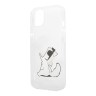 Чехол Karl Lagerfeld Choupette Fun Hard для iPhone 13, прозрачный