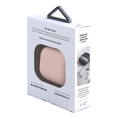Чехол Uniq LINO Liquid silicone для AirPods 3 (2021), розовый