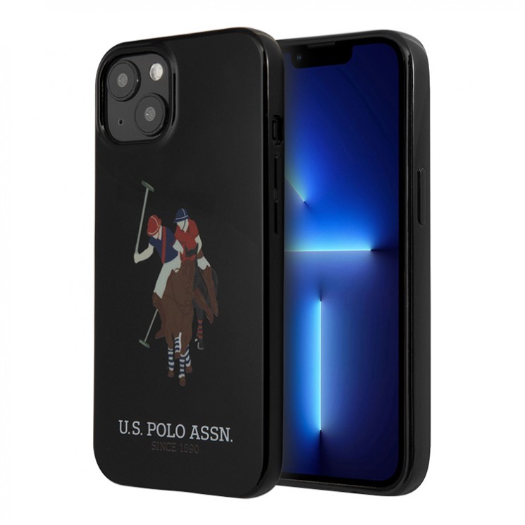 Чехол U.S. Polo Logo Big horse Hard для iPhone 13, черный