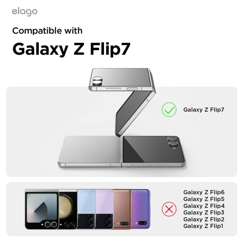 Elago для Galaxy Z Flip7 чехол Magnetic PC Clear (MagSafe)