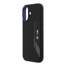 BMW для iPhone 17 чехол M-series Liquid silicone Vertical logo Hard Black (MagSafe)