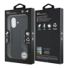 BMW для iPhone 17 чехол M-series Liquid silicone Vertical logo Hard Black (MagSafe)