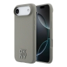 DKNY для iPhone Air чехол Liquid Silicone Stack Metal logo Hard Beige (MagSafe)