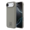 DKNY для iPhone Air чехол Liquid Silicone Stack Metal logo Hard Beige (MagSafe)