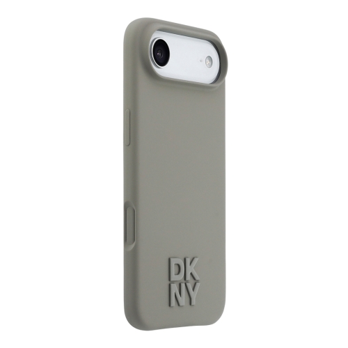 DKNY для iPhone Air чехол Liquid Silicone Stack Metal logo Hard Beige (MagSafe)