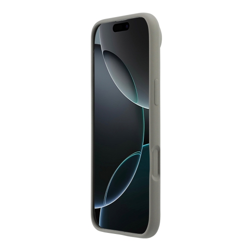 DKNY для iPhone Air чехол Liquid Silicone Stack Metal logo Hard Beige (MagSafe)