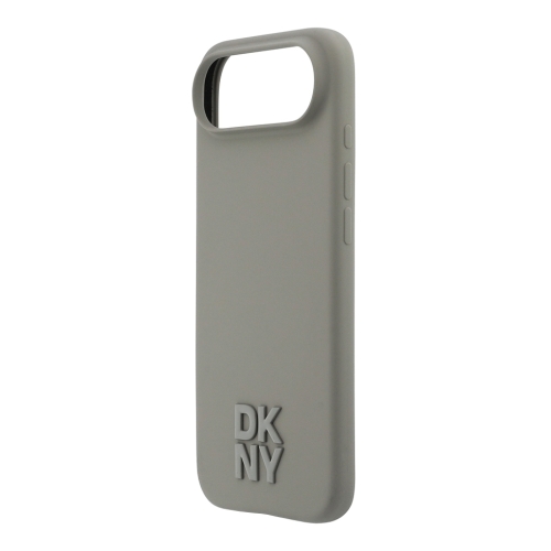 DKNY для iPhone Air чехол Liquid Silicone Stack Metal logo Hard Beige (MagSafe)