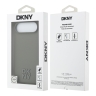 DKNY для iPhone Air чехол Liquid Silicone Stack Metal logo Hard Beige (MagSafe)