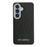 Karl Lagerfeld для Galaxy S26 чехол PU Perforated Round logo Metal camera Hard Black (MagSafe)