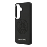 Karl Lagerfeld для Galaxy S26 чехол PU Perforated Round logo Metal camera Hard Black (MagSafe)