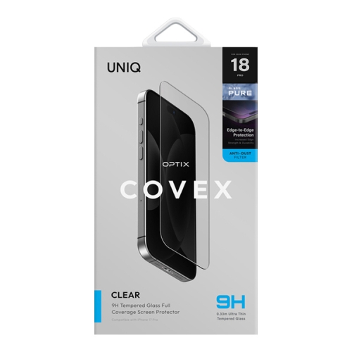 Uniq стекло для iPhone 18 Pro /17 Pro OPTIX Clear (+installer)