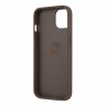 Чехол Guess PU 4G + Ring Hard для iPhone 14 Plus, коричневый