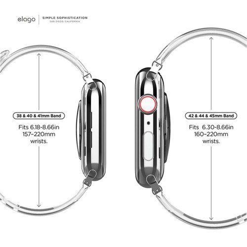 Ремешок Elago Clear TPU Band для Apple Watch 42-41-40 mm, прозрачный