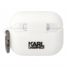 Чехол Lagerfeld Silicone case with ring Karl & Choupette для Airpods Pro, белый