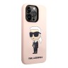 Чехол Lagerfeld Liquid silicone NFT Karl Ikonik Hard для iPhone 14 Pro Max, розовый (MagSafe)