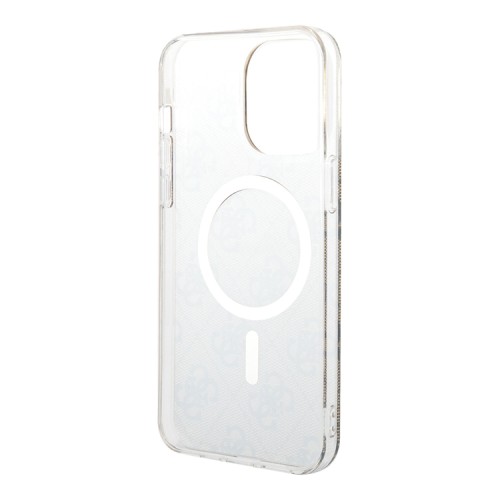 Комплект Guess Bundle чехол 4G MagSafe для iPhone 13 Pro + зарядное Magsafe wireless charger, коричневый/золотой