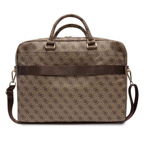 Сумка Guess 4G Stripes Bag для ноутбуков 15-16 дюймов, коричневая