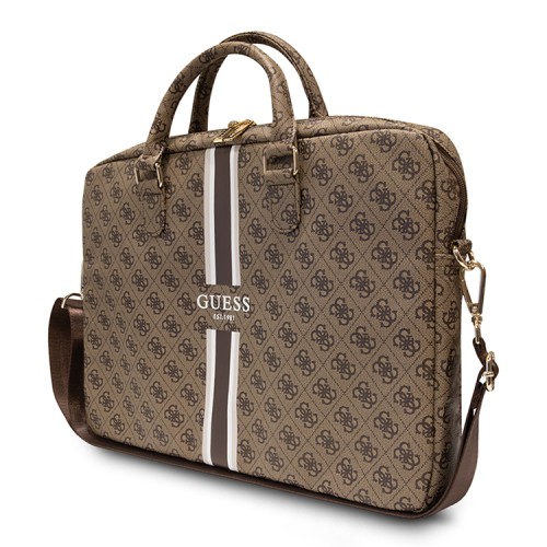 Сумка Guess 4G Stripes Bag для ноутбуков 15-16 дюймов, коричневая
