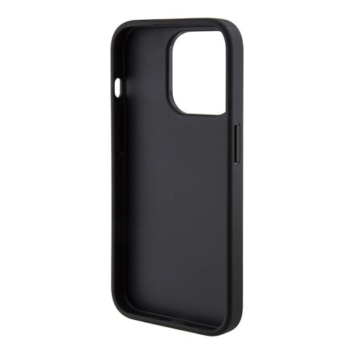 Guess для iPhone 15 Pro Max чехол GripStand PU 4G with Triangle Diamond metal logo Hard Black