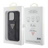 Guess для iPhone 15 Pro Max чехол GripStand PU 4G with Triangle Diamond metal logo Hard Black