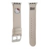 Hello Kitty для Apple Watch 42-41-40 mm ремешок PU Grained leather 3D Rubber Kitty Head Beige