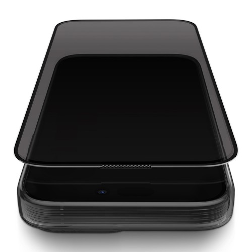 Uniq стекло для iPhone 15 Plus/14 Pro Max OPTIX Privacy  (Антишпион) Clear/Black (+installer)