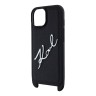 Karl Lagerfeld для iPhone 15 чехол Crossbody PU Saffiano Autograph Hard Black