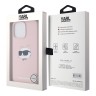 Karl Lagerfeld для iPhone 15 Pro чехол Liquid Silicone NFT Choupette Head Hard Pink (MagSafe)