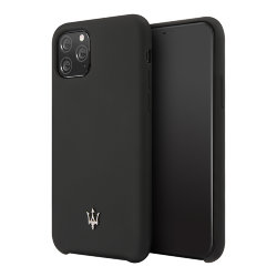 Чехол Maserati Silicone для iPhone 11 Pro, черный