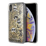 Чехол Karl Lagerfeld Liquid Glitter Floatting Charms для iPhone XS Max, золотой
