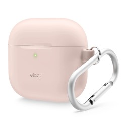 Elago для AirPods 4 чехол Silicone Hang case Sand Pink