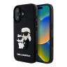 Karl Lagerfeld для iPhone 16 Plus чехол 3D Rubber NFT Karl & Choupette Hard Black