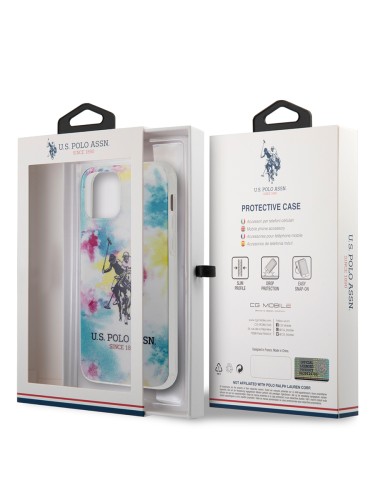 Чехол U.S. Polo Assn. Tie & Dye Double Horse Hard Multi для iPhone 12 mini