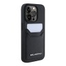Karl Lagerfeld для iPhone 15 Pro Max чехол Cardslot PU Grained leather Metal Long logo Hard Black